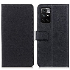 Funda de Cuero Cartera con Soporte Carcasa M08L para Xiaomi Redmi Note 11 4G (2021) Negro