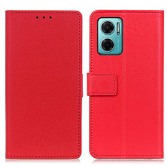 Funda de Cuero Cartera con Soporte Carcasa M08L para Xiaomi Redmi Note 11E 5G Rojo