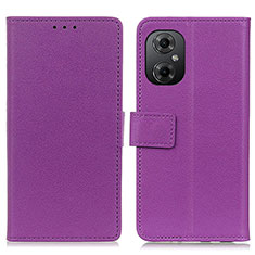 Funda de Cuero Cartera con Soporte Carcasa M08L para Xiaomi Redmi Note 11R 5G Morado