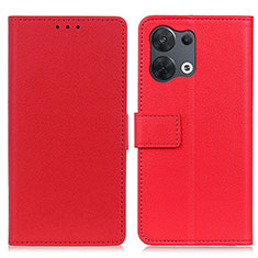 Funda de Cuero Cartera con Soporte Carcasa M08L para Xiaomi Redmi Note 13 5G Rojo