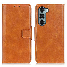 Funda de Cuero Cartera con Soporte Carcasa M09L para Motorola Moto Edge S30 5G Marron