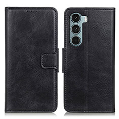 Funda de Cuero Cartera con Soporte Carcasa M09L para Motorola Moto Edge S30 5G Negro