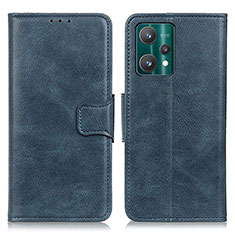 Funda de Cuero Cartera con Soporte Carcasa M09L para Realme 9 4G Azul