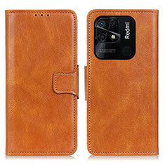 Funda de Cuero Cartera con Soporte Carcasa M09L para Xiaomi Redmi 10C 4G Marron