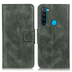 Funda de Cuero Cartera con Soporte Carcasa M09L para Xiaomi Redmi Note 8 (2021) Verde