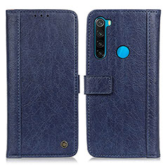 Funda de Cuero Cartera con Soporte Carcasa M10L para Xiaomi Redmi Note 8 (2021) Azul