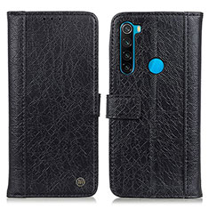 Funda de Cuero Cartera con Soporte Carcasa M10L para Xiaomi Redmi Note 8 (2021) Negro