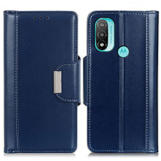 Funda de Cuero Cartera con Soporte Carcasa M11L para Motorola Moto E30 Azul