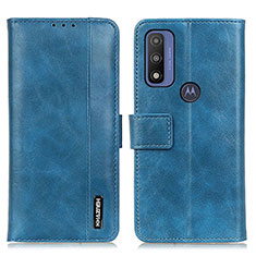 Funda de Cuero Cartera con Soporte Carcasa M11L para Motorola Moto G Pure Azul