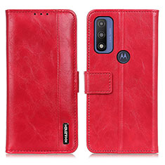 Funda de Cuero Cartera con Soporte Carcasa M11L para Motorola Moto G Pure Rojo