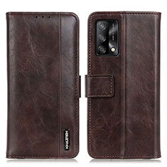 Funda de Cuero Cartera con Soporte Carcasa M11L para Oppo A95 4G Marron