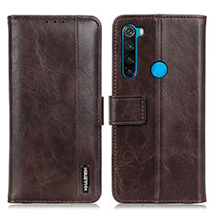 Funda de Cuero Cartera con Soporte Carcasa M11L para Xiaomi Redmi Note 8 (2021) Marron