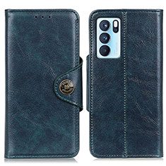 Funda de Cuero Cartera con Soporte Carcasa M12L para Oppo Reno6 Pro 5G India Azul