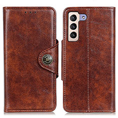 Funda de Cuero Cartera con Soporte Carcasa M12L para Samsung Galaxy S21 5G Marron