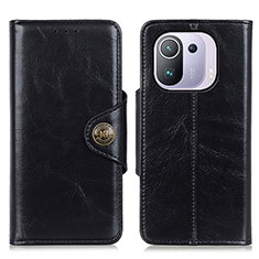 Funda de Cuero Cartera con Soporte Carcasa M12L para Xiaomi Mi 11 Pro 5G Negro