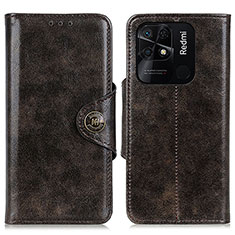 Funda de Cuero Cartera con Soporte Carcasa M12L para Xiaomi Redmi 10C 4G Bronze