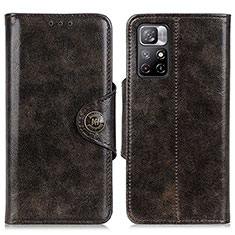 Funda de Cuero Cartera con Soporte Carcasa M12L para Xiaomi Redmi Note 11 5G Bronze