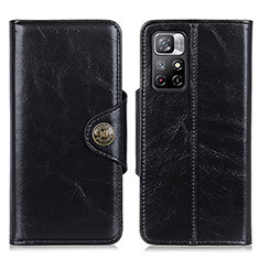 Funda de Cuero Cartera con Soporte Carcasa M12L para Xiaomi Redmi Note 11 5G Negro