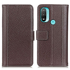 Funda de Cuero Cartera con Soporte Carcasa M13L para Motorola Moto E20 Marron