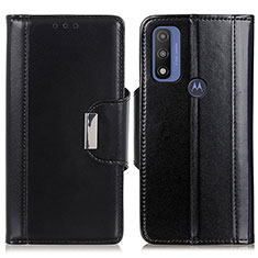 Funda de Cuero Cartera con Soporte Carcasa M13L para Motorola Moto G Pure Negro