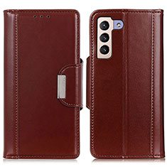 Funda de Cuero Cartera con Soporte Carcasa M13L para Samsung Galaxy S22 5G Marron