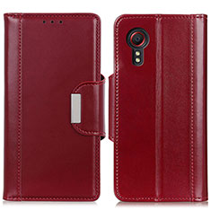 Funda de Cuero Cartera con Soporte Carcasa M13L para Samsung Galaxy XCover 5 SM-G525F Rojo