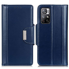 Funda de Cuero Cartera con Soporte Carcasa M13L para Xiaomi Redmi Note 11 5G Azul