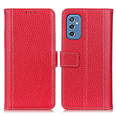 Funda de Cuero Cartera con Soporte Carcasa M14L para Samsung Galaxy M52 5G Rojo