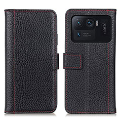 Funda de Cuero Cartera con Soporte Carcasa M14L para Xiaomi Mi 11 Ultra 5G Negro