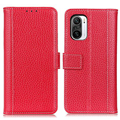 Funda de Cuero Cartera con Soporte Carcasa M14L para Xiaomi Mi 11i 5G Rojo