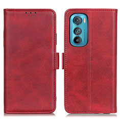 Funda de Cuero Cartera con Soporte Carcasa M15L para Motorola Moto Edge 30 5G Rojo