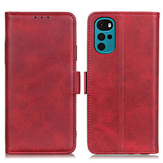 Funda de Cuero Cartera con Soporte Carcasa M15L para Motorola Moto G22 Rojo