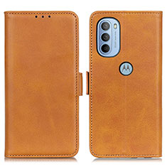 Funda de Cuero Cartera con Soporte Carcasa M15L para Motorola Moto G31 Marron Claro