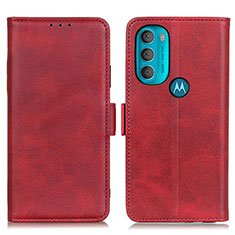Funda de Cuero Cartera con Soporte Carcasa M15L para Motorola Moto G71 5G Rojo