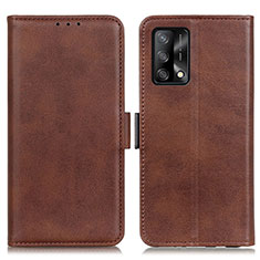 Funda de Cuero Cartera con Soporte Carcasa M15L para Oppo A95 4G Marron