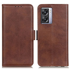 Funda de Cuero Cartera con Soporte Carcasa M15L para Oppo K10 5G India Marron