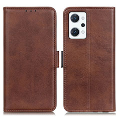 Funda de Cuero Cartera con Soporte Carcasa M15L para Oppo Reno7 A Marron