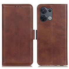 Funda de Cuero Cartera con Soporte Carcasa M15L para Oppo Reno8 Pro+ Plus 5G Marron