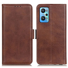 Funda de Cuero Cartera con Soporte Carcasa M15L para Realme GT Neo 3T 5G Marron