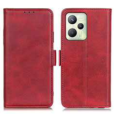 Funda de Cuero Cartera con Soporte Carcasa M15L para Realme Narzo 50A Prime Rojo