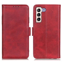 Funda de Cuero Cartera con Soporte Carcasa M15L para Samsung Galaxy S22 5G Rojo