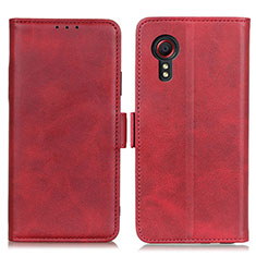 Funda de Cuero Cartera con Soporte Carcasa M15L para Samsung Galaxy XCover 5 SM-G525F Rojo