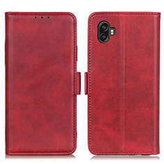 Funda de Cuero Cartera con Soporte Carcasa M15L para Samsung Galaxy Xcover Pro 2 5G Rojo
