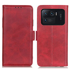 Funda de Cuero Cartera con Soporte Carcasa M15L para Xiaomi Mi 11 Ultra 5G Rojo