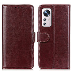 Funda de Cuero Cartera con Soporte Carcasa M15L para Xiaomi Mi 12S 5G Marron