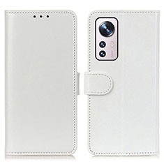 Funda de Cuero Cartera con Soporte Carcasa M15L para Xiaomi Mi 12S Pro 5G Blanco