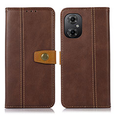 Funda de Cuero Cartera con Soporte Carcasa M16L para Xiaomi Redmi Note 11R 5G Marron