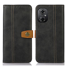 Funda de Cuero Cartera con Soporte Carcasa M16L para Xiaomi Redmi Note 11R 5G Negro