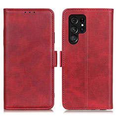 Funda de Cuero Cartera con Soporte Carcasa M29L para Samsung Galaxy S21 Ultra 5G Rojo