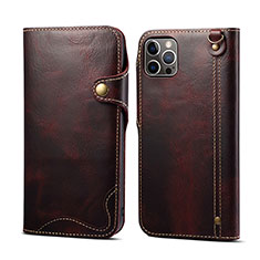 Funda de Cuero Cartera con Soporte Carcasa MT1 para Apple iPhone 14 Pro Max Marron